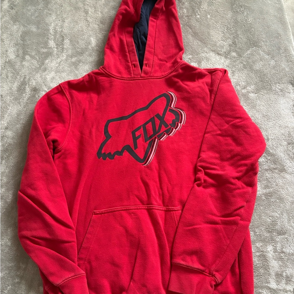 Fox Red Hoodie with Black Logo
